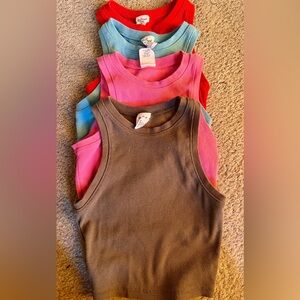 Women Destined Sleeveless Tank Tops - Brown, Pink, Red